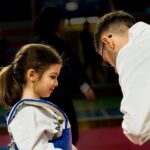 Immagini di repertorio 2023 -  Il maestro Gabriele mentre prepara al combattimento Francesca Fumarola.